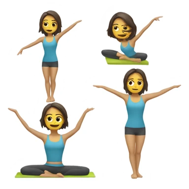 Chica haciendo pilates sticker