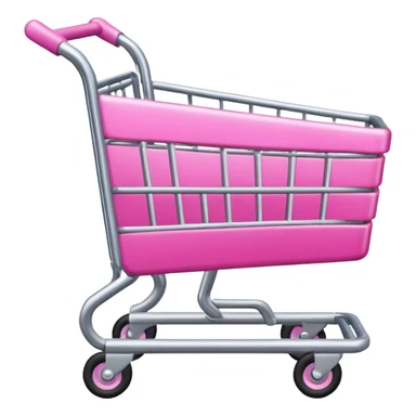 make shopping cart with pink tones. sticker