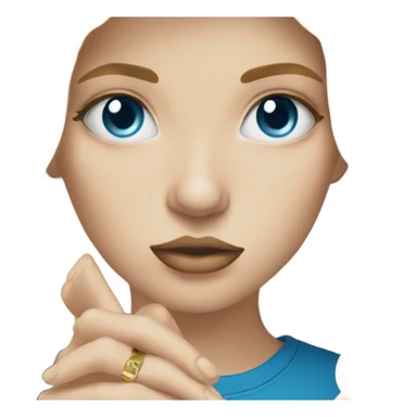 Blonde blue eyed girl holding a lost Mary vape sticker