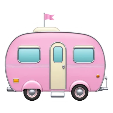 pink caravan sticker