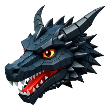 Minecraft black dragon head sticker