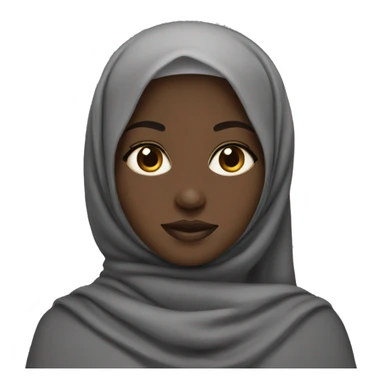 Sudanese black girl with hijab sticker