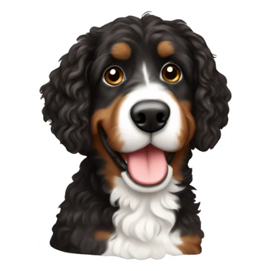 black and brown aussie doodle  sticker