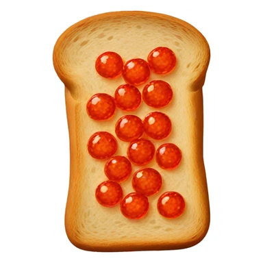 bread with red caviar sticker