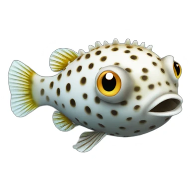 pufferfish avec une carotte sticker