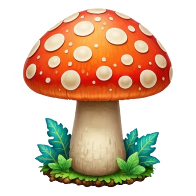 psychodelic mushroom single simple colorful harvested sticker