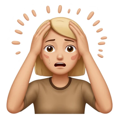 someone crying with their hands in the air sticker