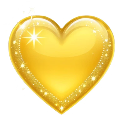 yellow heart with sparkles sticker