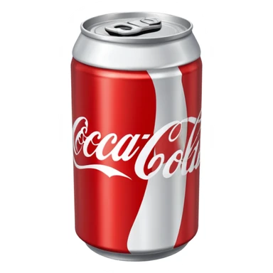 Draw a classic Coca-Cola can with red label & white script logo. sticker