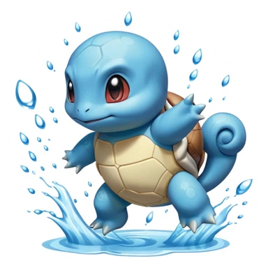 Squirtle with water splash sticker