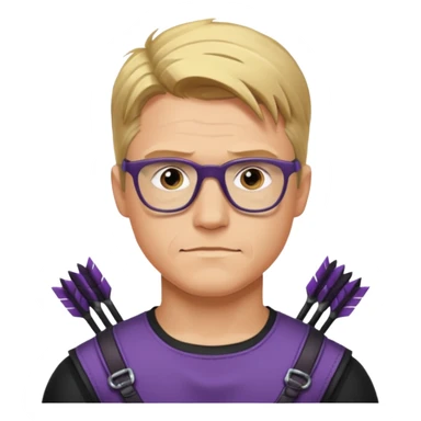 Hawkeye  Clint Barton with glasses 
 sticker