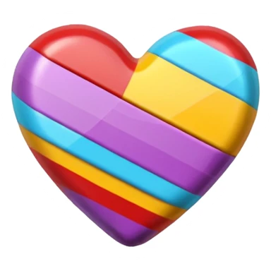 heart wrapped candy sweet colourful stripes sticker