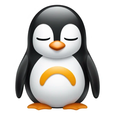 Penguin sleeping zzz sticker