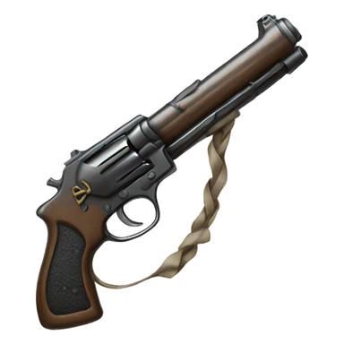 gun with a bow  sticker