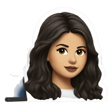 selena gomez on computer sticker