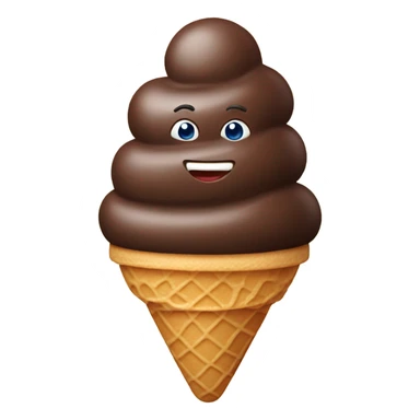 ice cream with chocolate on it sticker