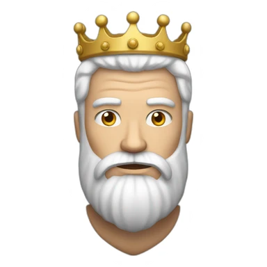 white king with muscles and a white beard sticker