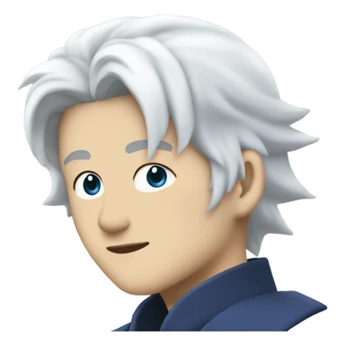 Satoru Gojo blue eyes white hair sticker