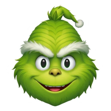 the grinch face smiling emoji sticker
