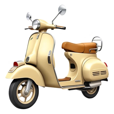 Cinematic Realistic Vespa Pop Culture Emoji, depicted as a sleek vintage scooter symbolizing Italian style rendered with dynamic detail and retro lighting. sticker