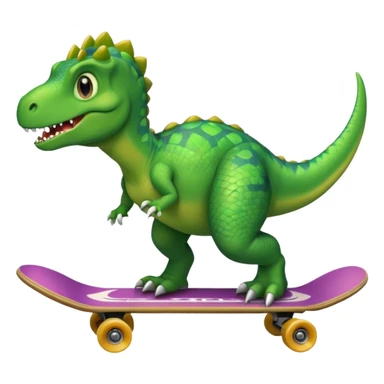 Dinosauro sullo skateboard  sticker