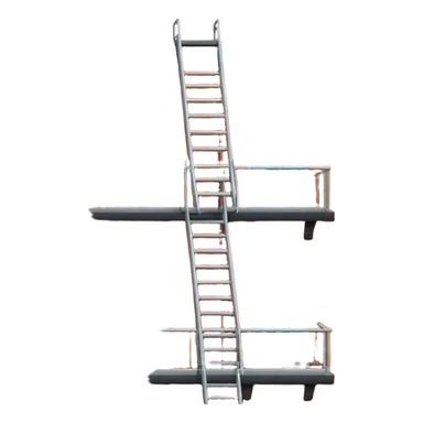 City balcony fire escape rooftop sticker