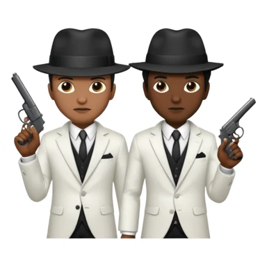 2 mafia members guns sticker