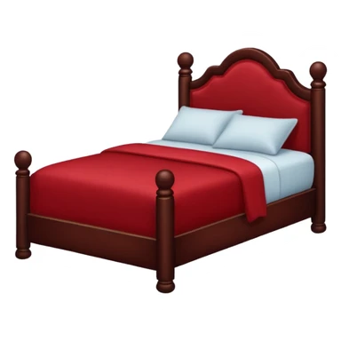 dark red bed emoji sticker