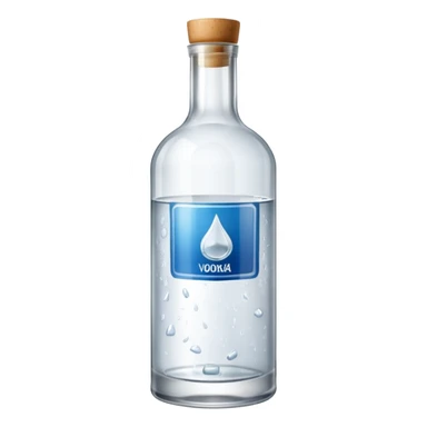 vodka bottle without ice sticker