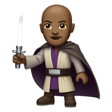 Mace windu iOS with purple light saber  sticker
