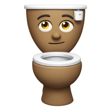 skibidi toilet wearing a human sticker