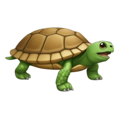 Tortue sur un chien sticker