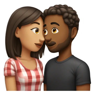 Boyfriend and girlfriend kissing sticker