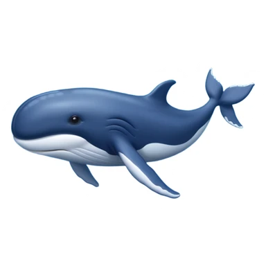 whale swimming in sea sticker