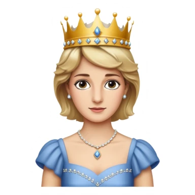 standing, Princess Diana with a crown sticker