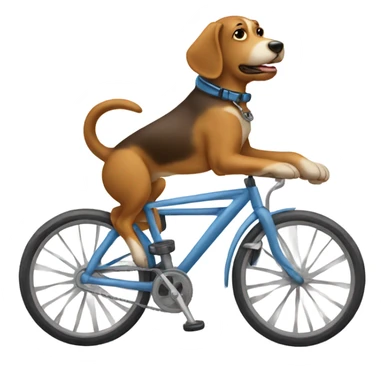 Perro montando bicicleta sticker