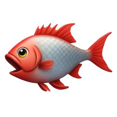 a fish with a red email sticker