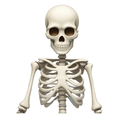 Skeleton man ,grab with both hands facing the screen  sticker