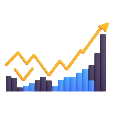 line graph showing growth sticker