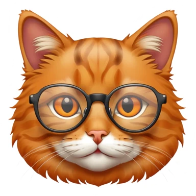 Cat with glasses sticker