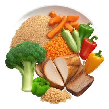 plate with healthy food sticker