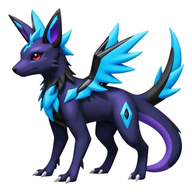 Salandit-Zekrom-Umbreon-Silvally-fusion (full body) sticker