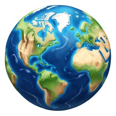 3d planet earth with building sticker