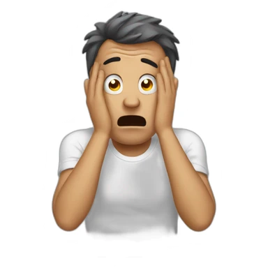 stressed man sticker