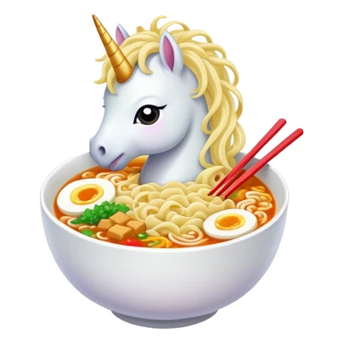 Alicorn eating ramen sticker