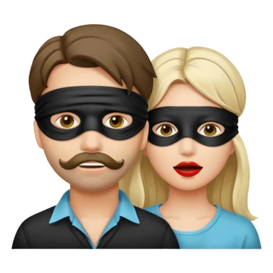 Sexy girl being gagged by man sticker