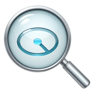magnifying glass over code brackets in a browser, for code testing sticker