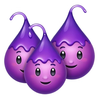 3 purple Drops with kool aids signature color, Juicy sticker