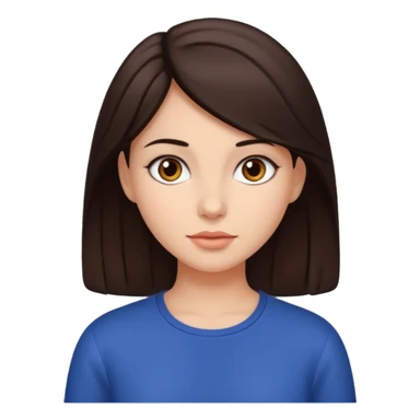 Chica con el pelo marrón oscuro  sticker