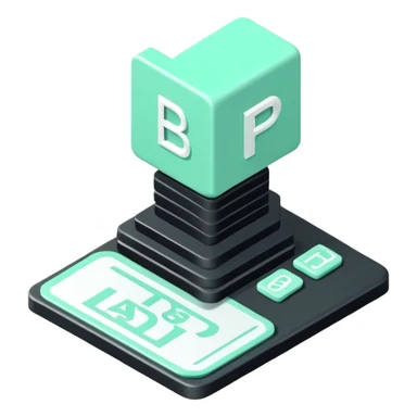 Domanilité Publique (Public Domain), 3D technical icon with black and mint green (#B5F4D3), land classification system with public property designation codes and access regulations sticker